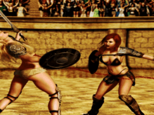 Amazon and Achillia: Why there were gladiators Screenshot renderosity.com