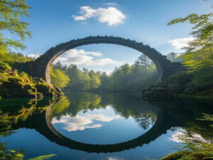 Rakotzbrücke: Does the bridge represent a work of art for mankind in Lusatia? Screenshot youtube.com